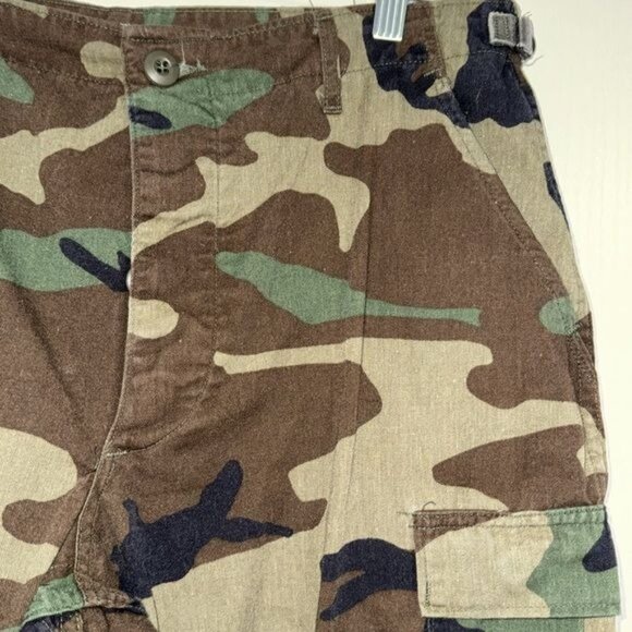 Vintage Camouflage Cargo Pants Mens L Army Surplus Military Style 100% Cotton - Picture 2 of 8